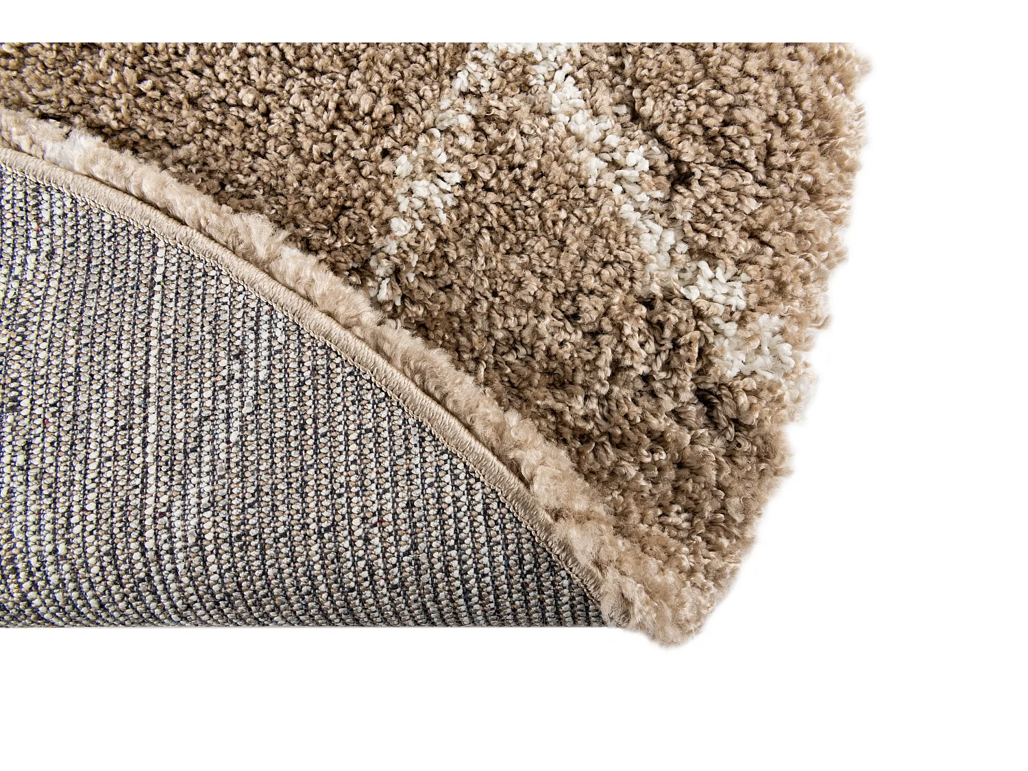 Hoogpolig tapijt 100 x 100 Khaki Lachen Fence