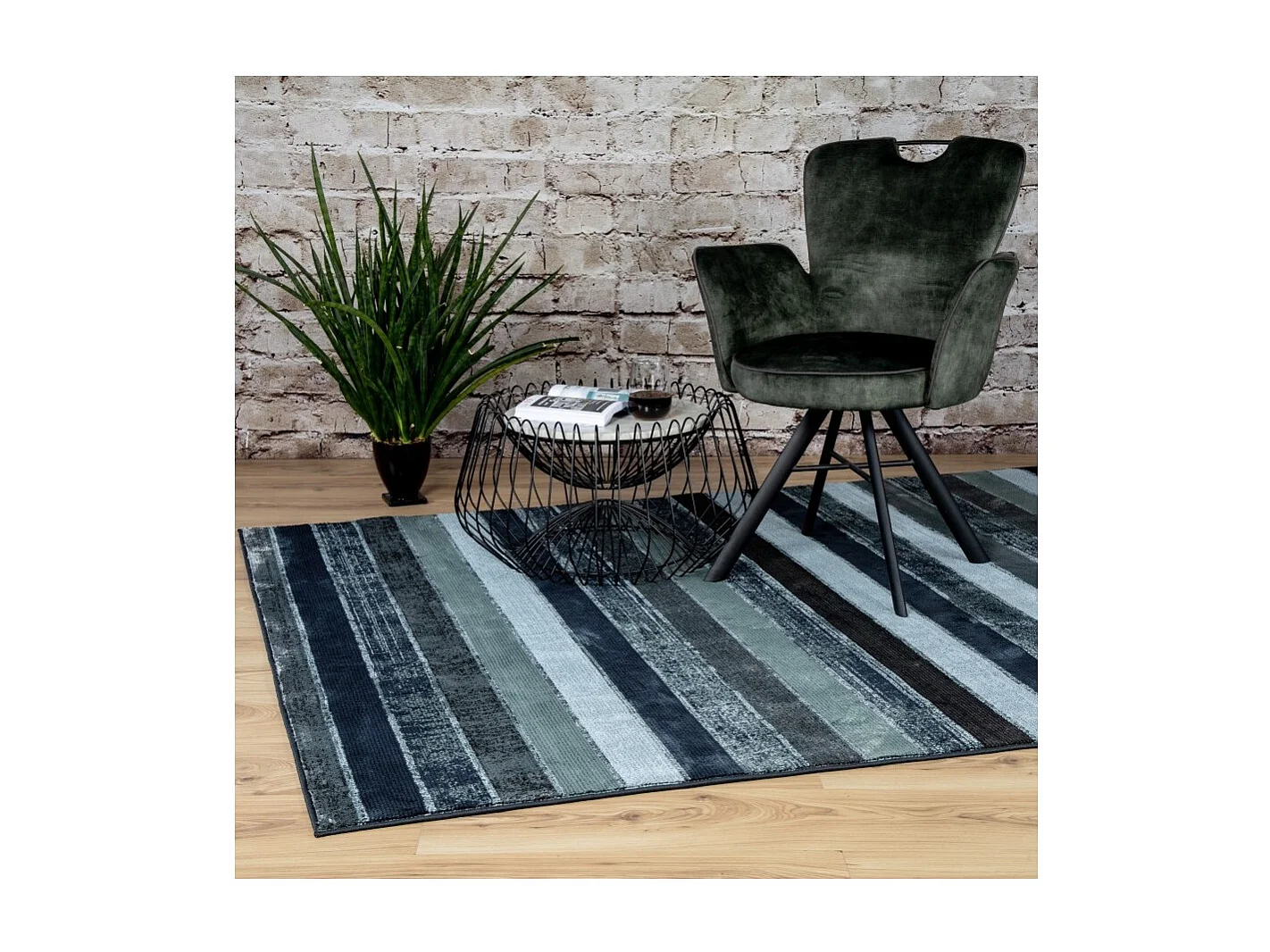 Tapijt 150x80cm, design G408A in petrolblauw - Comfort en elegantie voor uw interieur