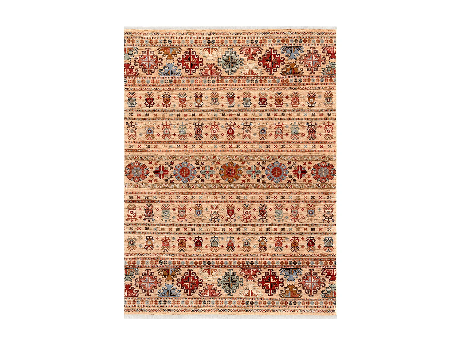 Tapis KESHAN franges, oriental 7684/53555 beige / terre cuite 250x340 cm