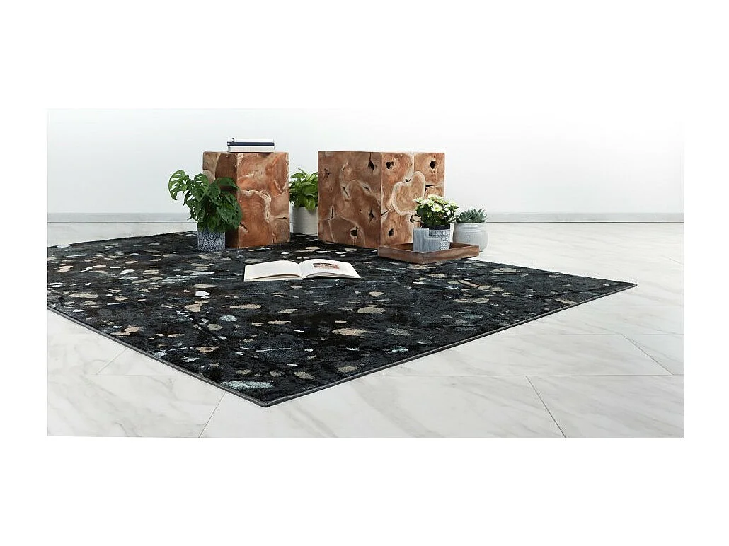 Tapete 150x80cm, design G308A na cor azul-petróleo - Conforto e elegância para o seu interior.