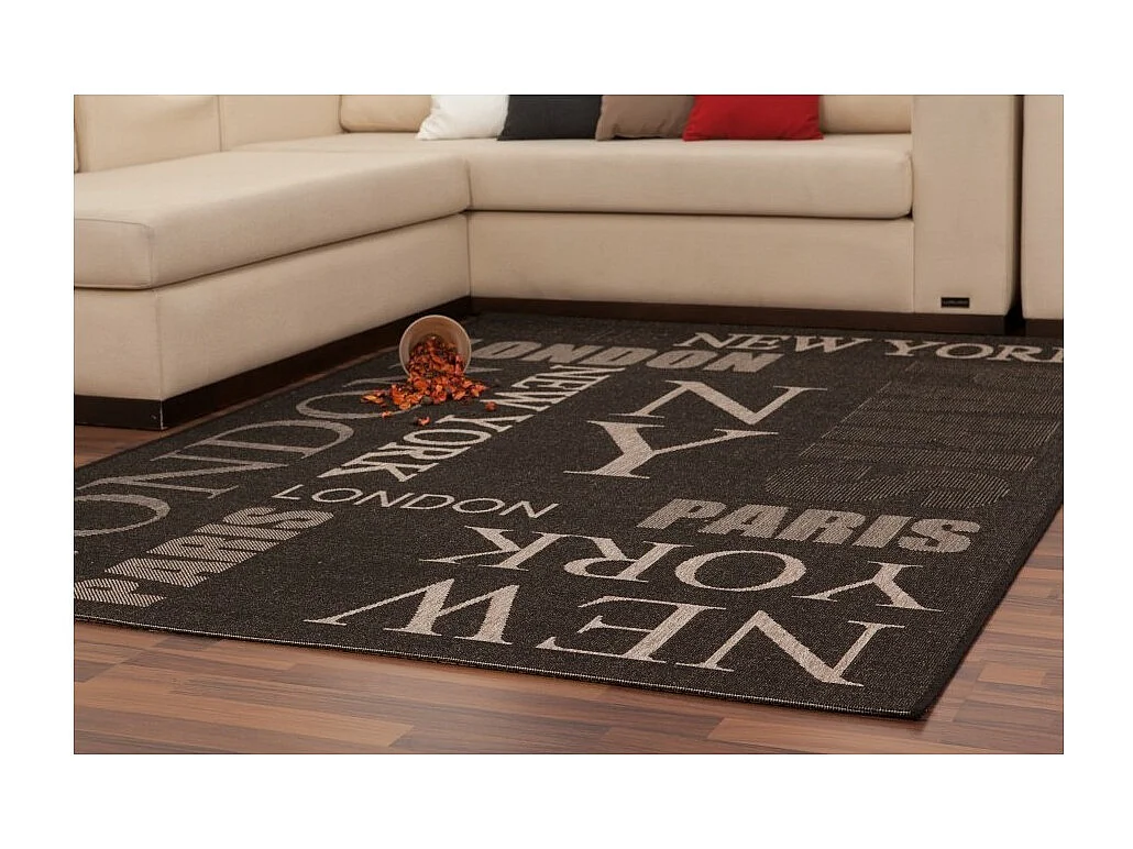 Teppich 110x60cm, Design F115A in Graphitfarbe - Komfort und Eleganz für Ihr Interieur