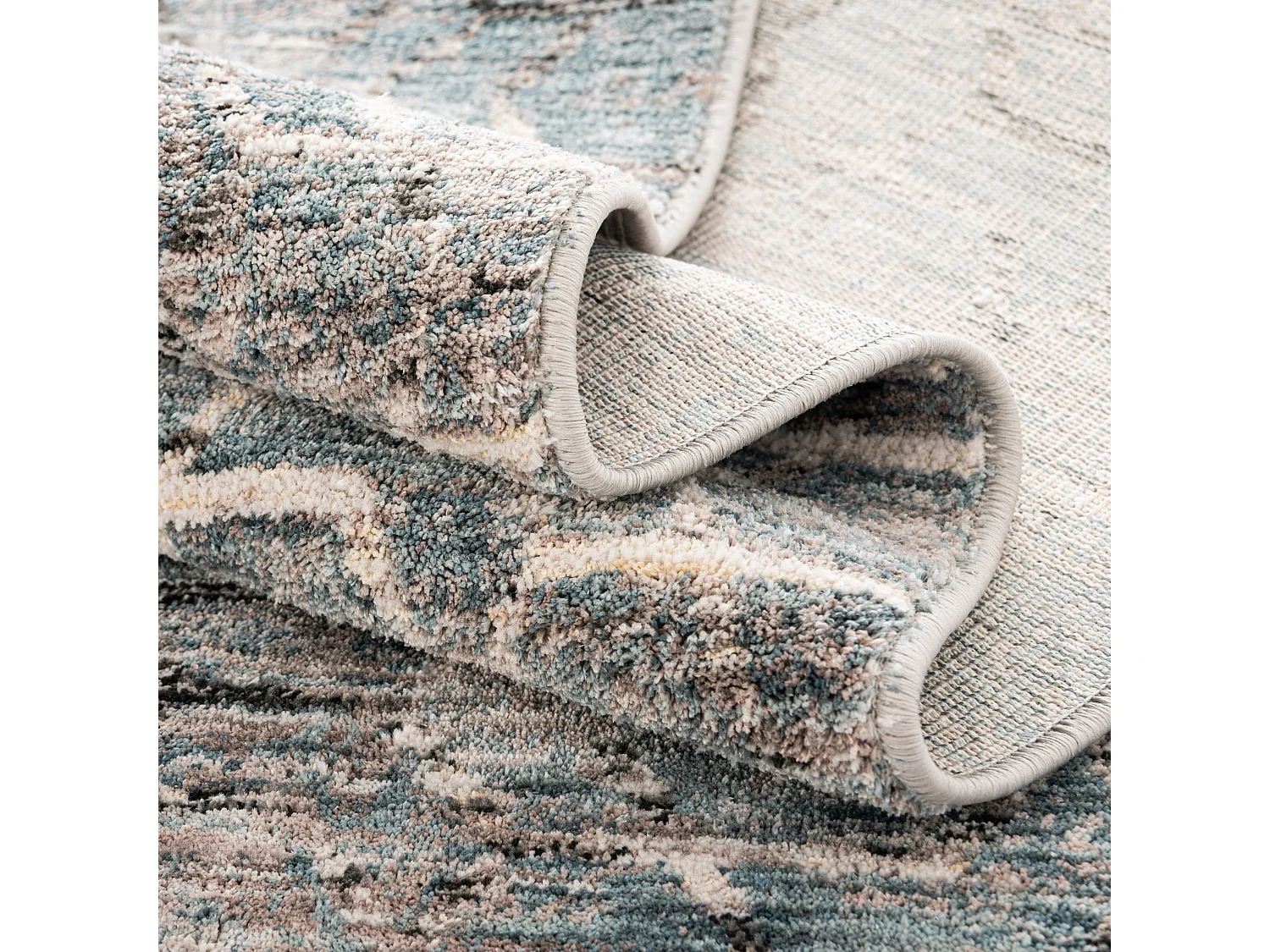 Tapis 100x200 Bleu Zora Modern