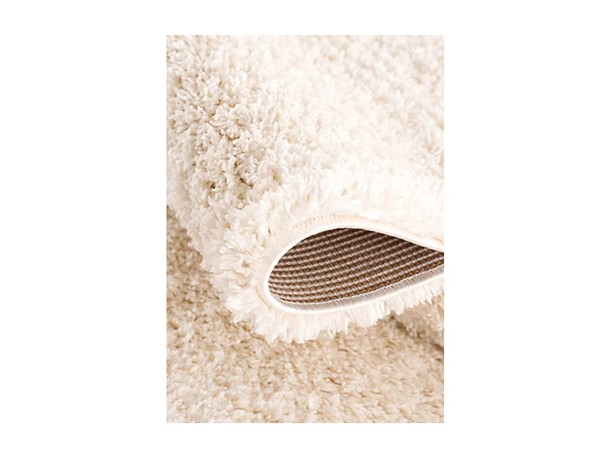 Tapis shaggy uni - SHAGGY PULPEUSE 100 Crème 120*170