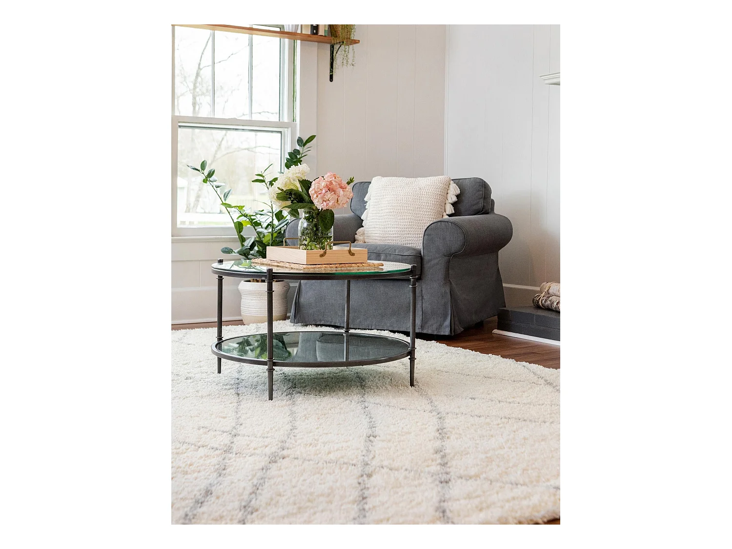 Tapis shaggy 100x160 Crème Lachen Fence