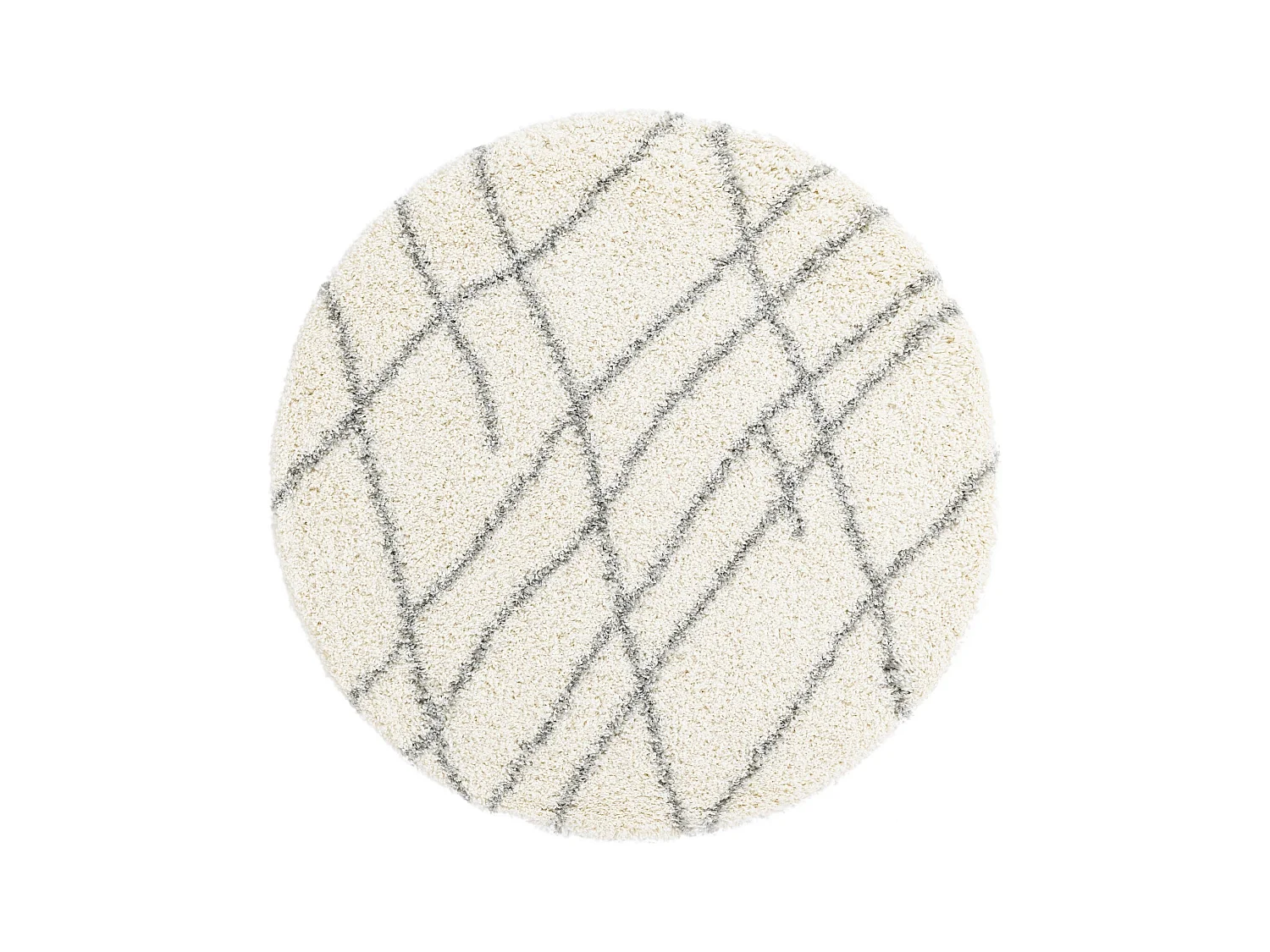 Hoogpolig tapijt 100 x 100 Beige Lachen Fence