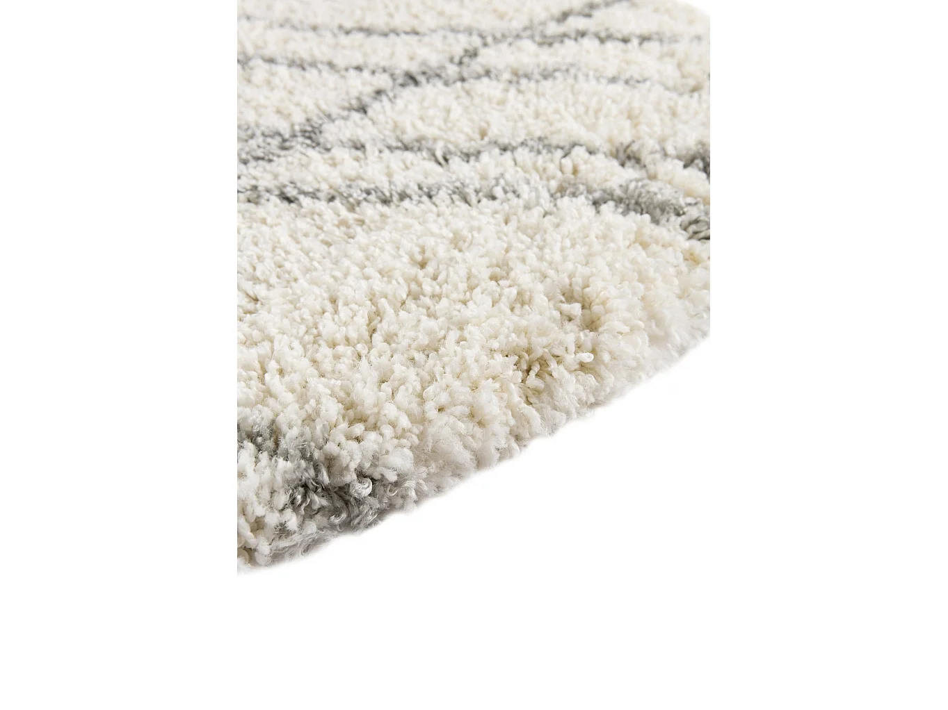 Hoogpolig tapijt 100 x 100 Beige Lachen Fence