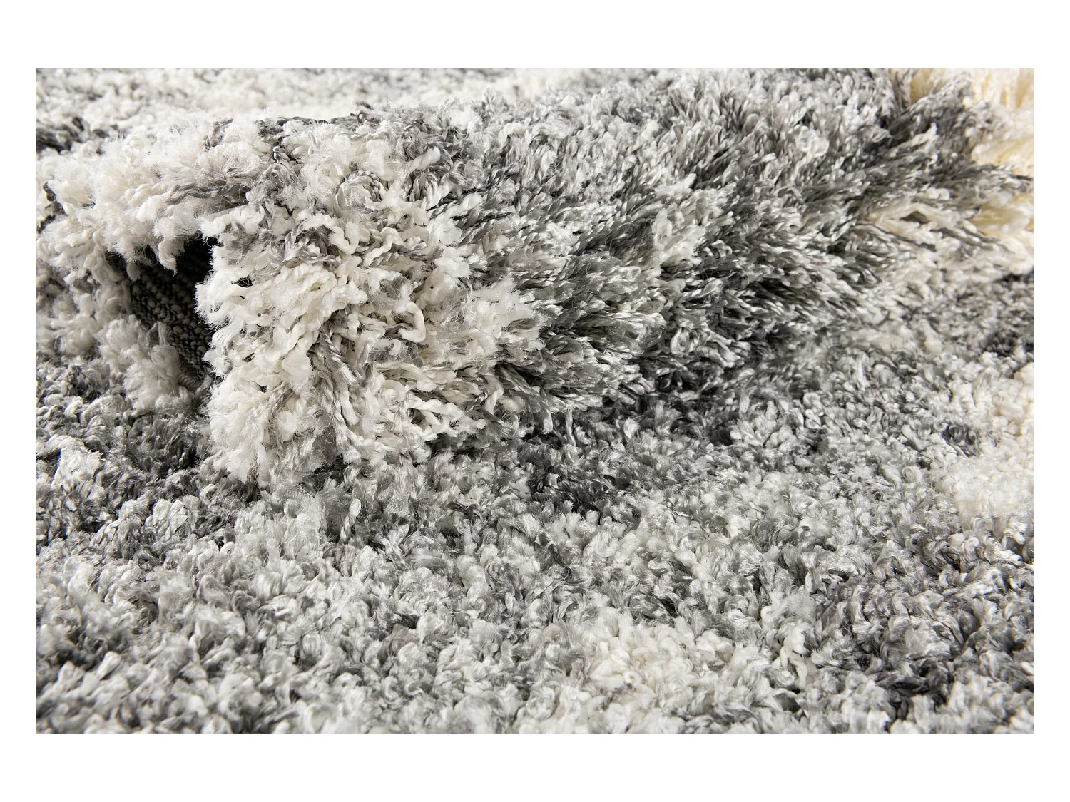 Hoogpolig tapijt 155 x 155 Donkergrijs Lachen Haze