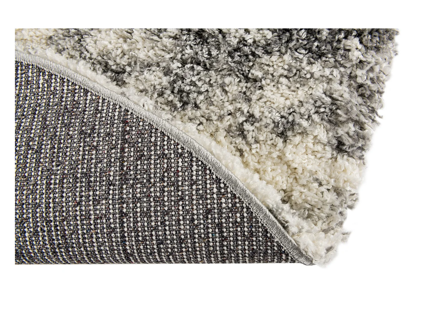 Hoogpolig tapijt 155 x 155 Donkergrijs Lachen Haze