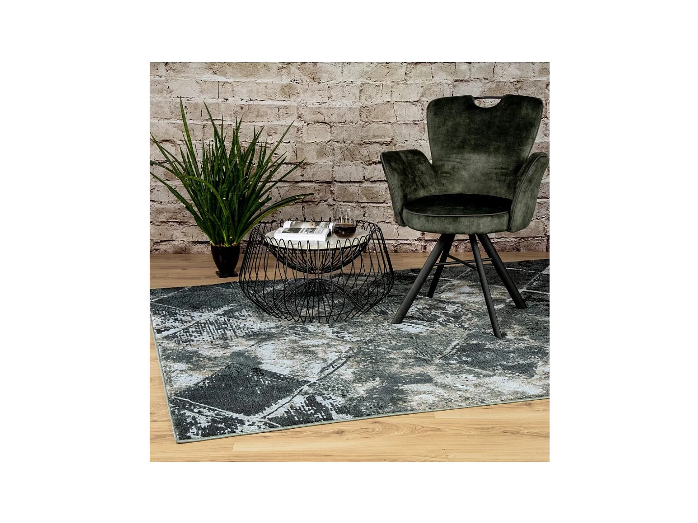 Tapijt 150x80cm, design G508A in petrolblauw - Comfort en elegantie voor uw interieur