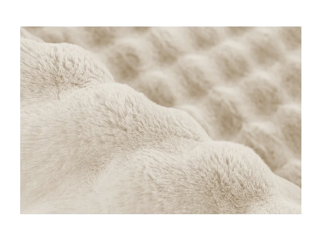 Tapis 150x80cm, design H008Y coloris ivoire - Confort et élégance pour votre intérieur