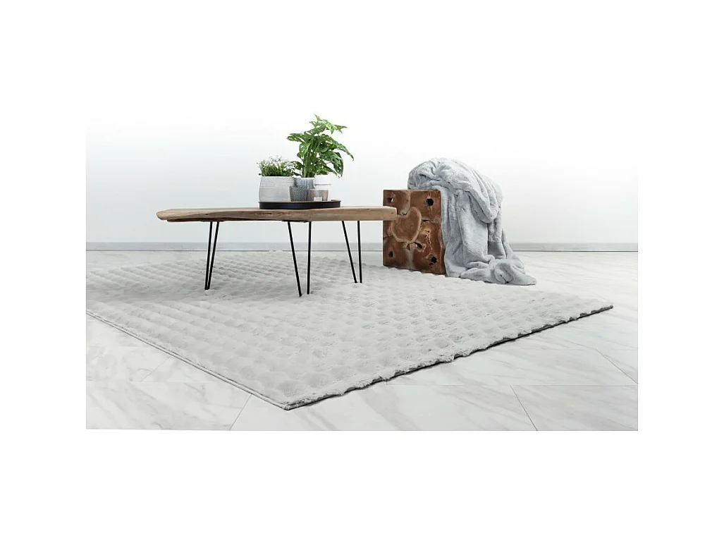 Tapete 290x200cm, design H008Y na cor prata - Conforto e elegância para o seu interior