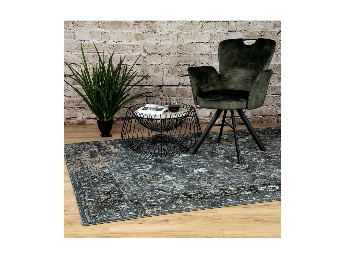 Tapijt 230x160cm, design G708A in petrolblauw - Comfort en elegantie voor uw interieur