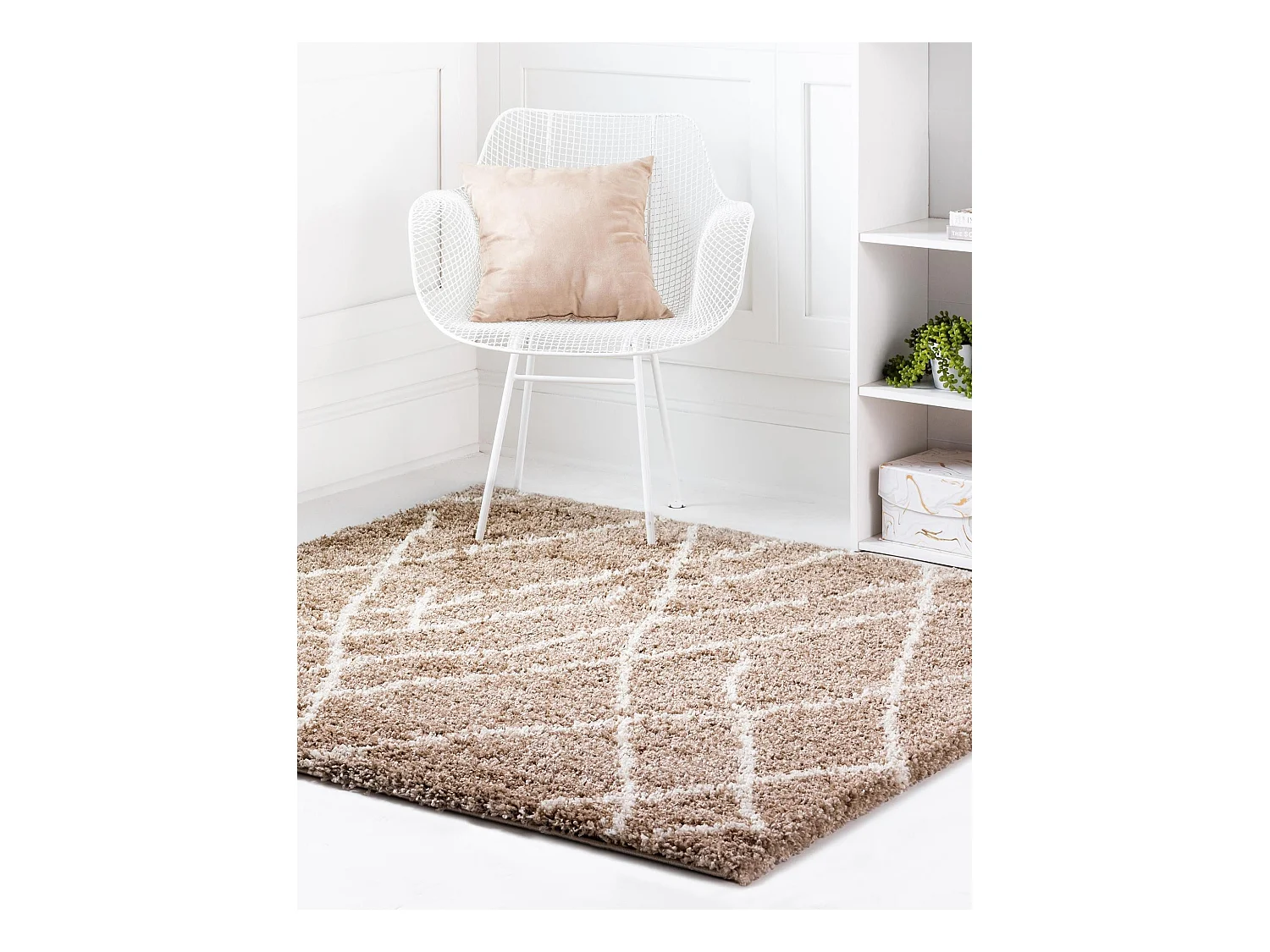 Tappeto Shaggy 125x125 Cachi Lachen Fence