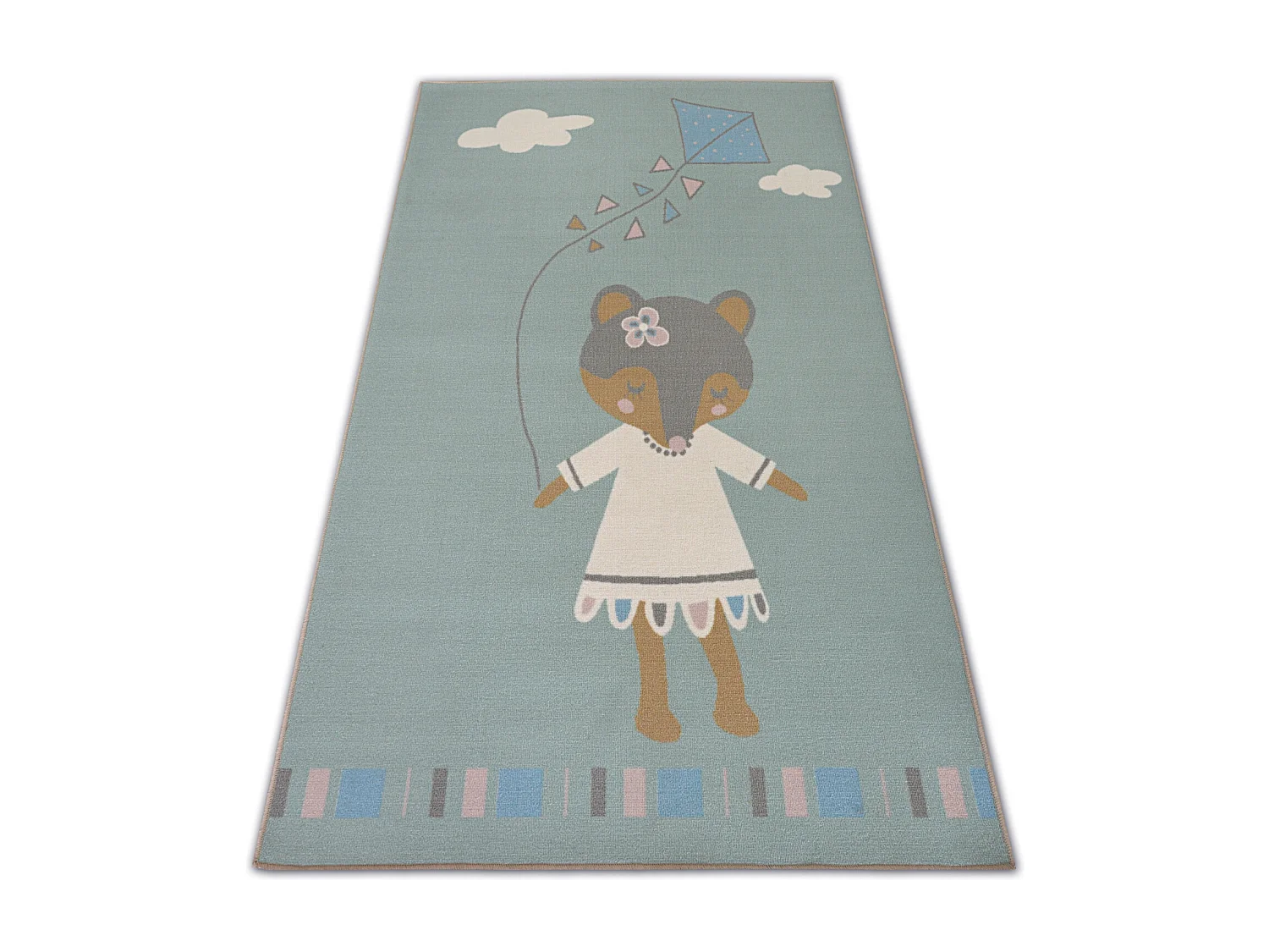 TAPPETO per bambini LOKO Toppolino verde antiscivolo 120x170 cm