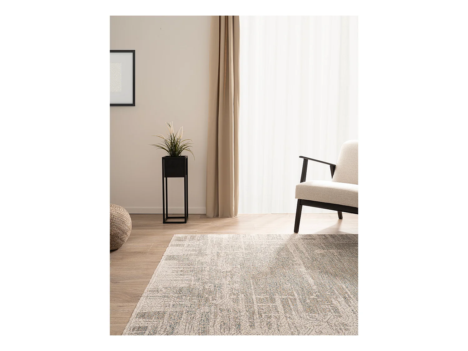 Tapijt 245 x 155 Elfenbein Zora Modern