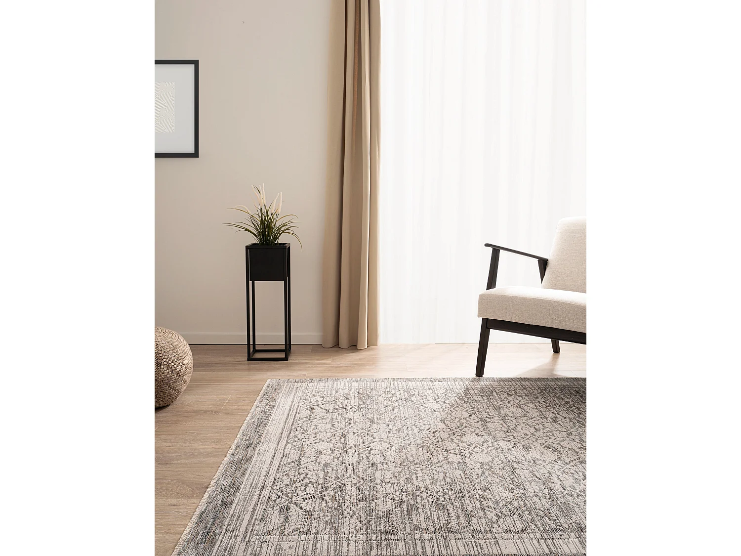 Tapis 125x185 Gris Zora Mosaic