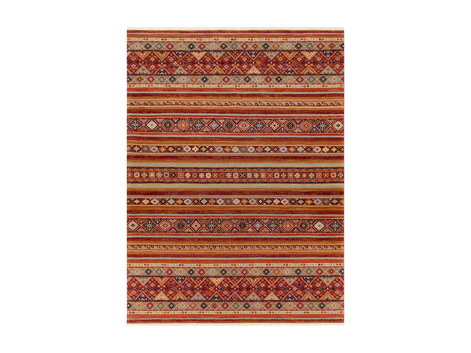 Tapis KESHAN franges, oriental 7685/53578 terre cuite 250x340 cm