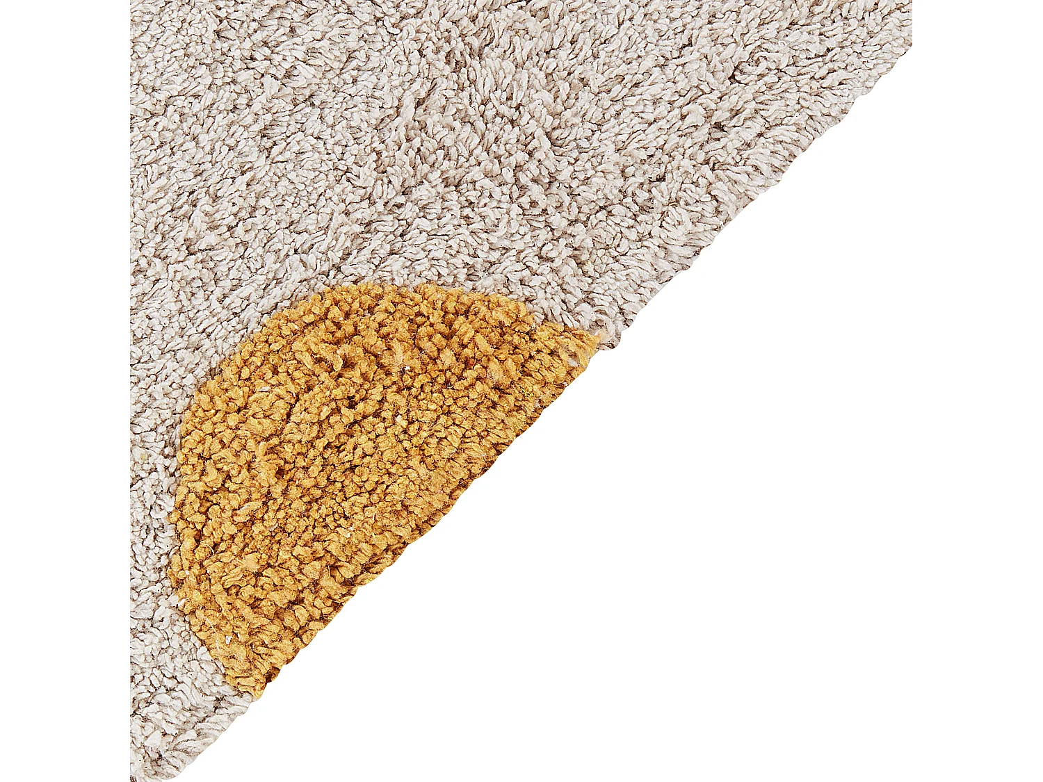 Tappeto per bambini cotone beige e giallo 140 x 200 cm DARDERE