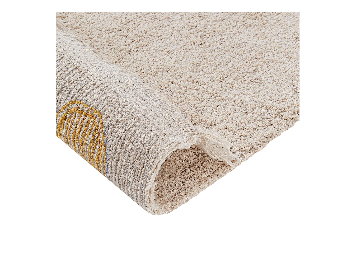 Tappeto per bambini cotone beige e giallo 140 x 200 cm DARDERE