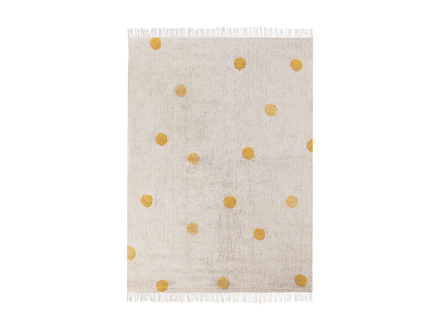Tapis enfant en coton beige et jaune 140 x 200 cm DARDERE