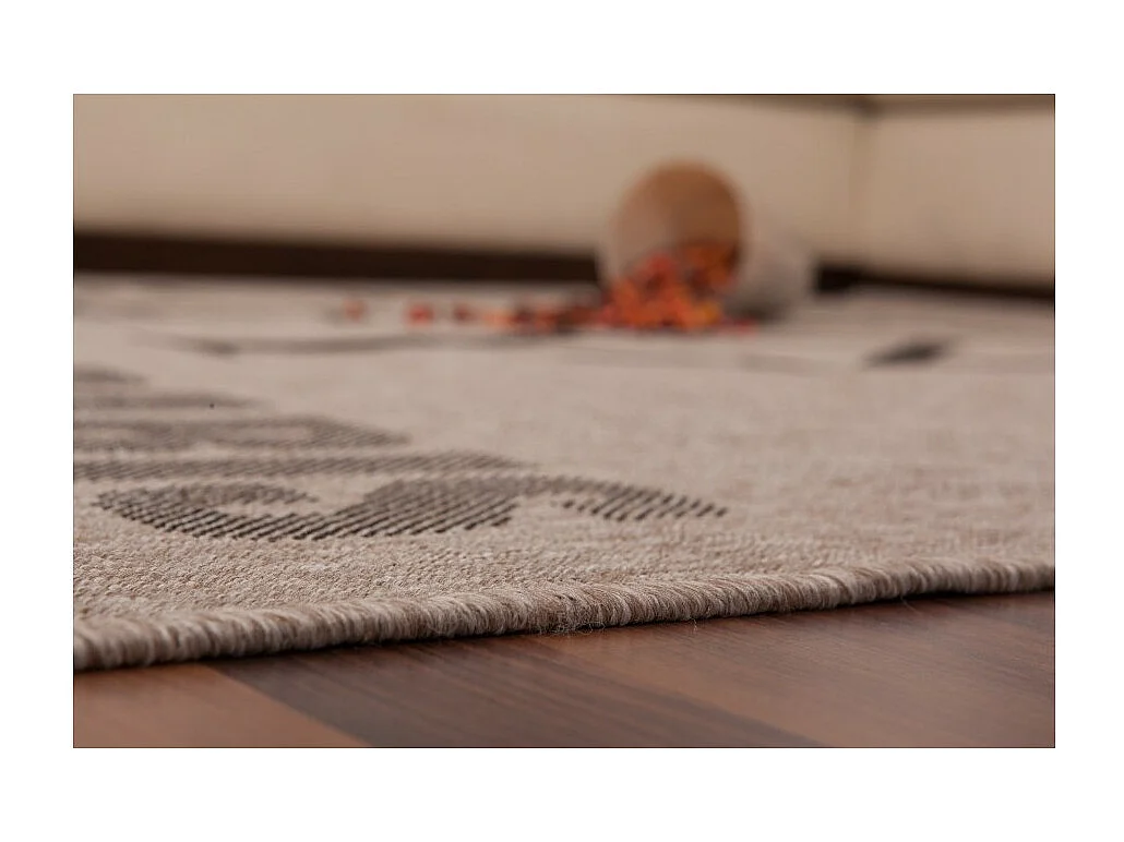 Tapis 110x60cm, design F115A coloris argent - Confort et élégance pour votre intérieur