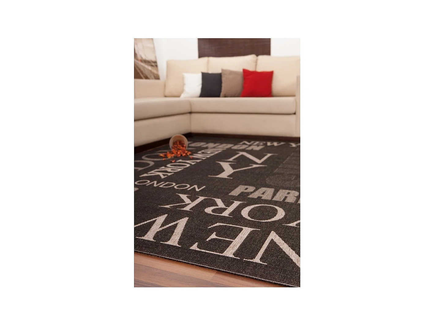 Teppich 170x120cm, Design F115A Farbe Graphit - Komfort und Eleganz für Ihr Interieur