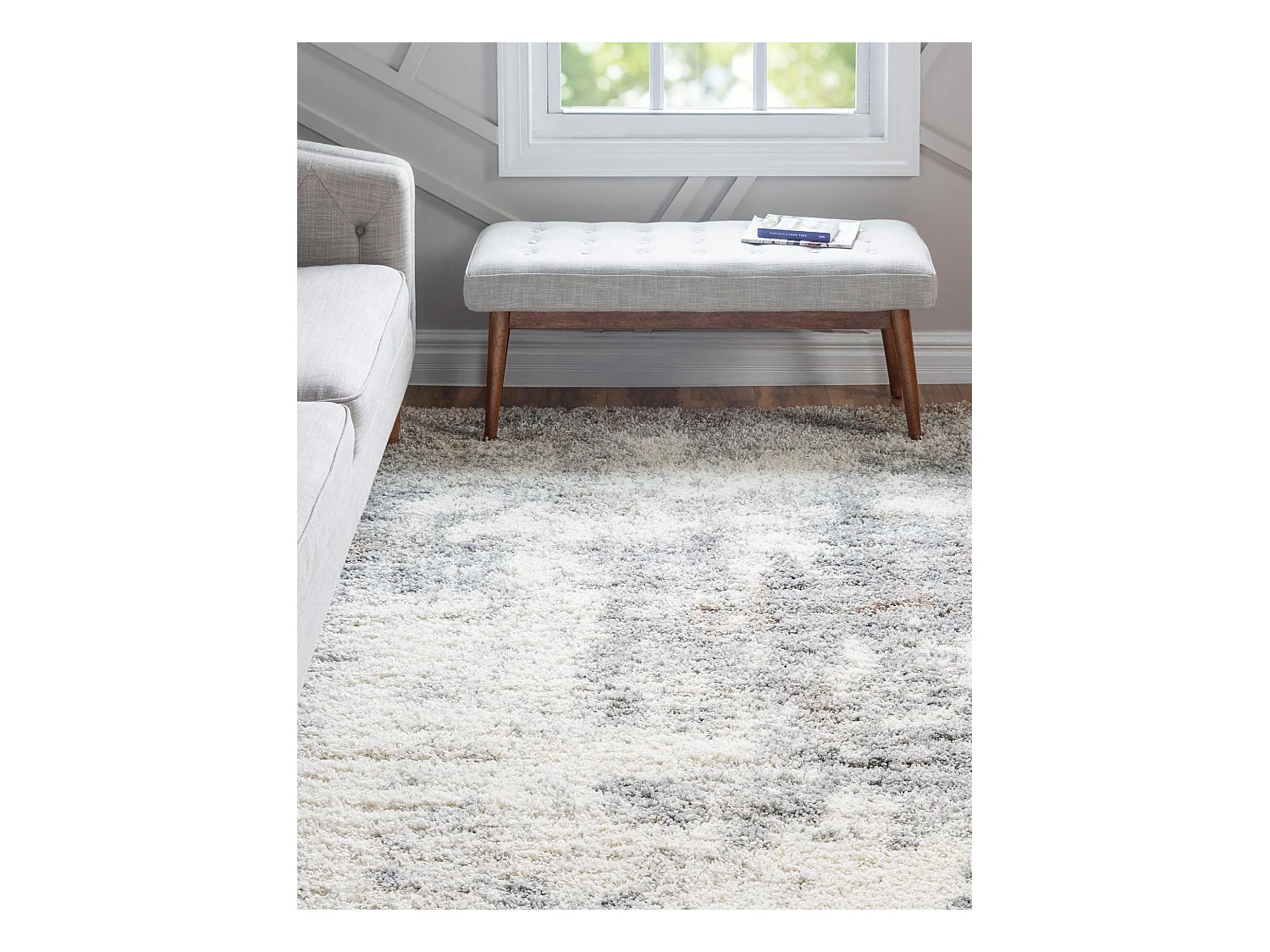 Hochflorteppich 100x160 Khaki Lachen Haze