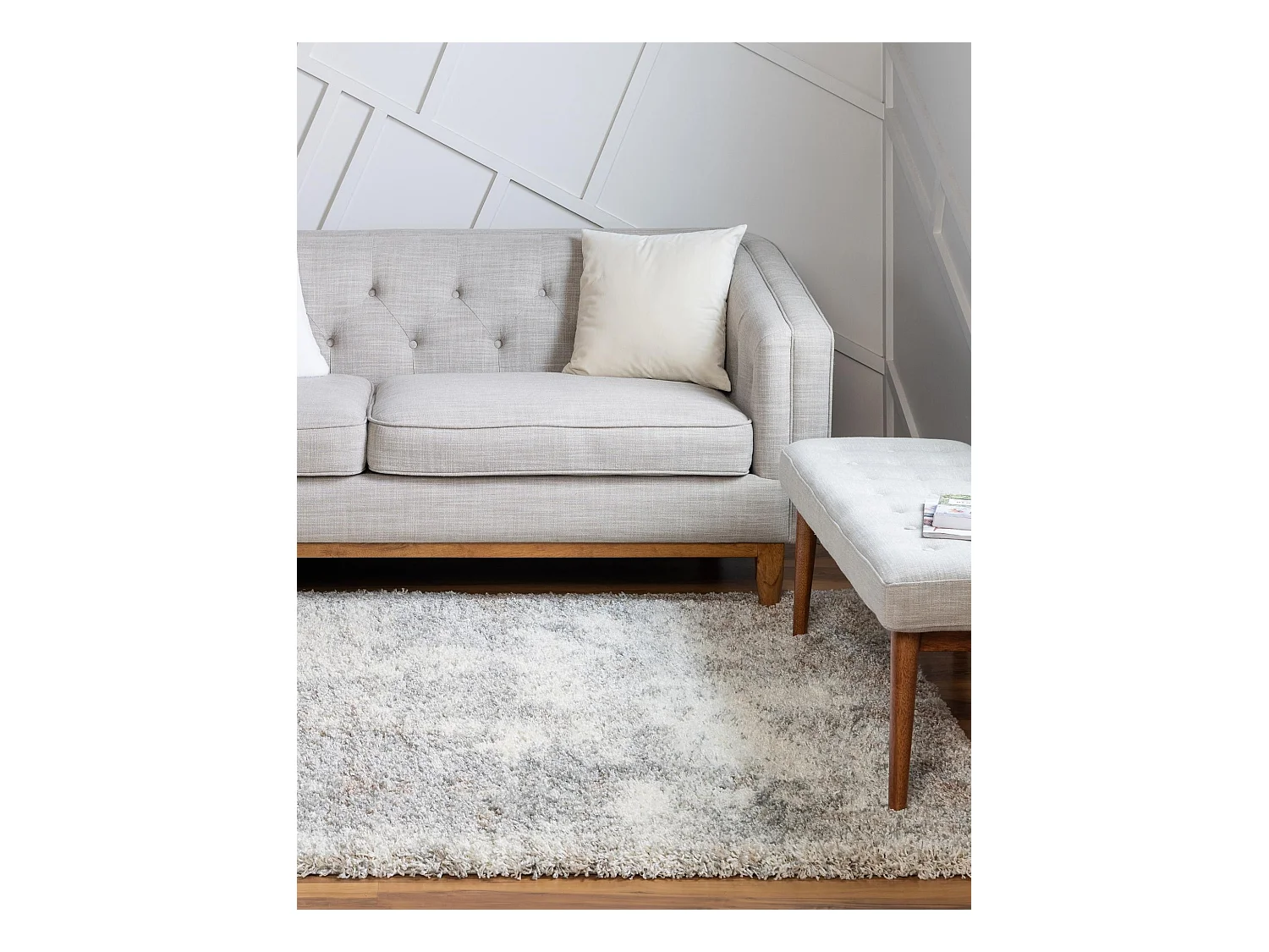 Hochflorteppich 100x160 Khaki Lachen Haze