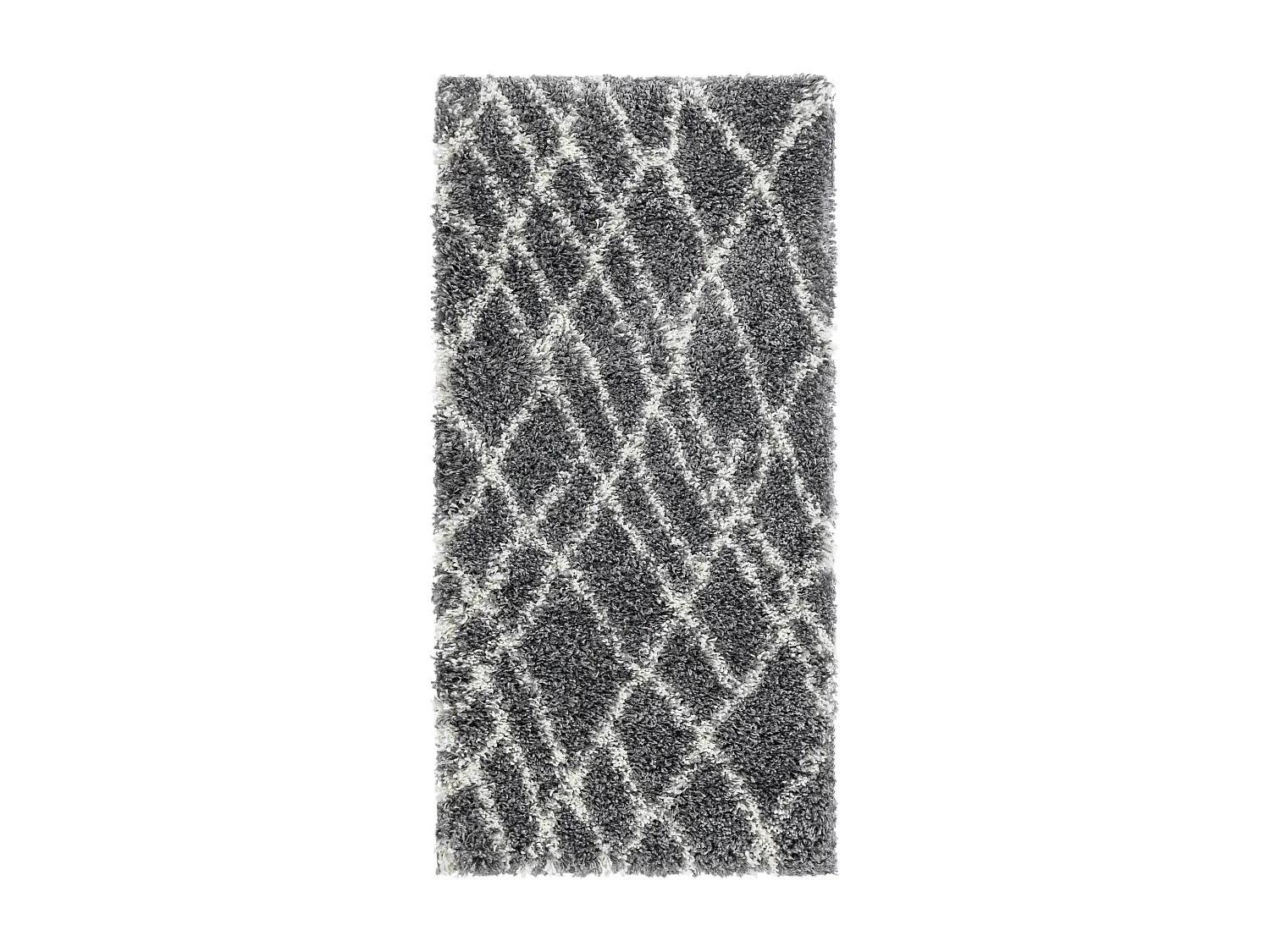 Tappeto Shaggy 155x155 Grigio scuro Lachen Fence