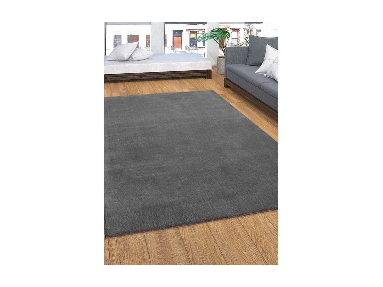 Tapis uni lavable doux - LOFT Gris anthracite 240*340