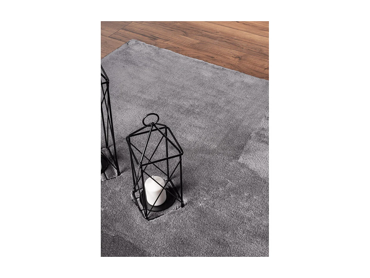 Tapis uni lavable doux - LOFT Gris anthracite 240*340