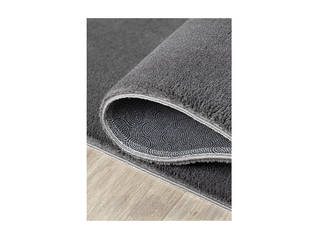 Tapis uni lavable doux - LOFT Gris anthracite 240*340