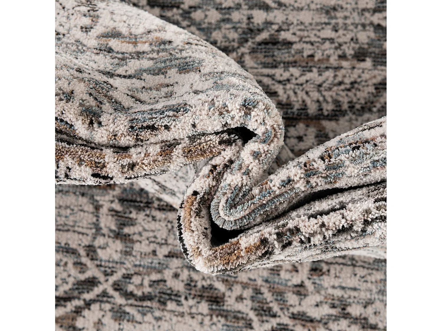 Tapis 155x245 Gris Zora Mosaic