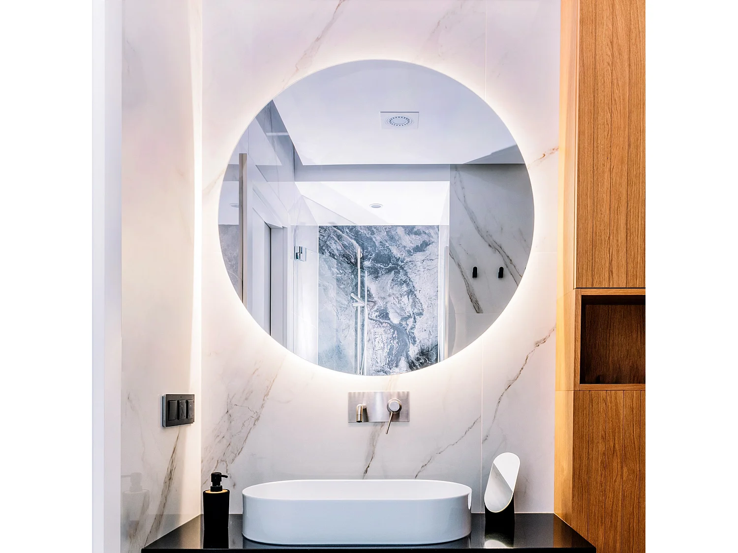 Miroir lumineux LED pour salon chambre 90 cmLumière neutre