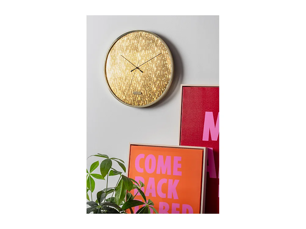 Wanduhr Disco - Gold - Ø40cm