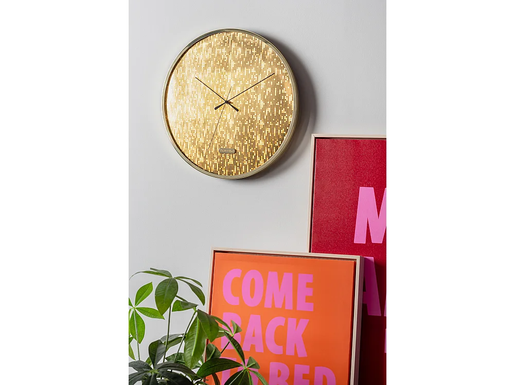 Wandklok Disco - Goud- Ø40cm