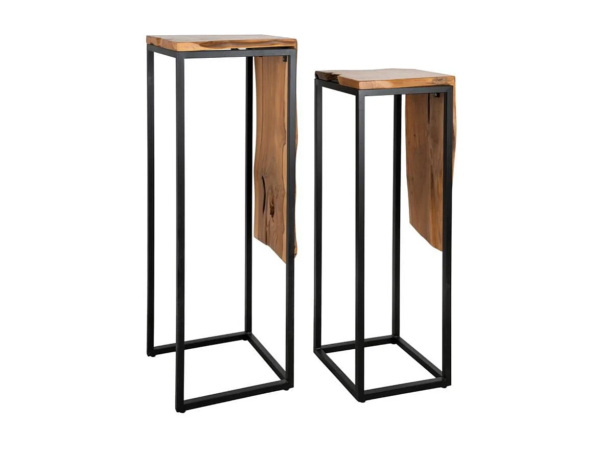 Console en teck et métal - Arden Sellettes gigognes