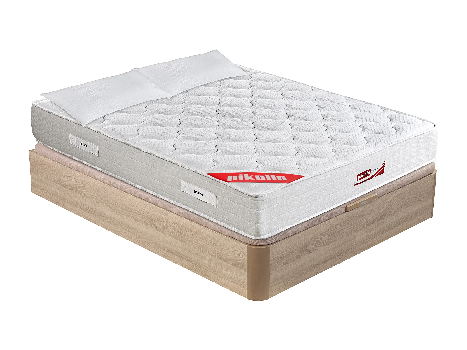 Pack colchão de molas 26cm + Sommier Articulado PIKOLIN com arrumação natural e almofada. GRÁTIS: Entrega, montagem e remoção do antigo | 150 x 200 cm