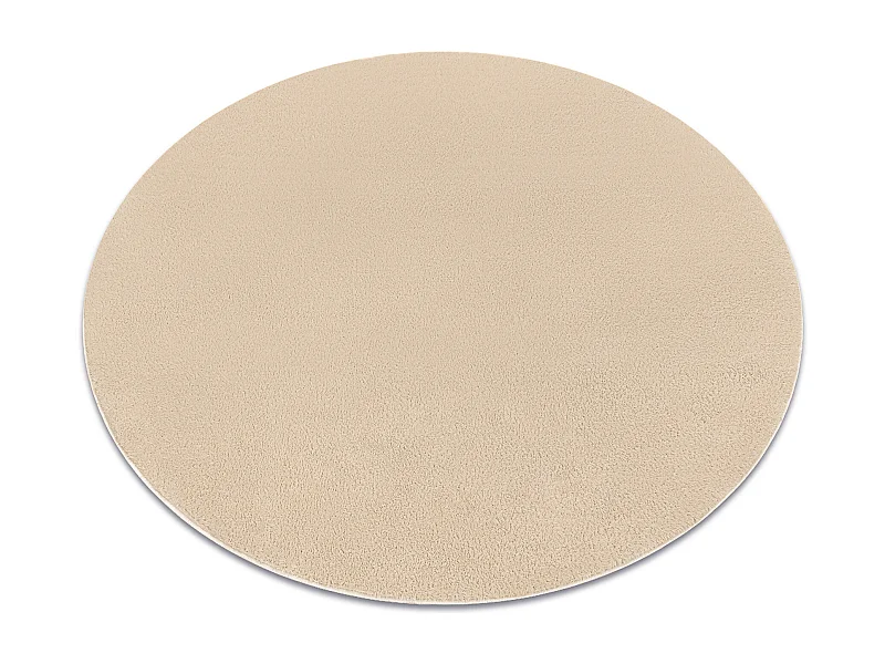 Tapis de lavage moderne LINDO cercle beige, antidérapant, shaggy cercle 120 cm