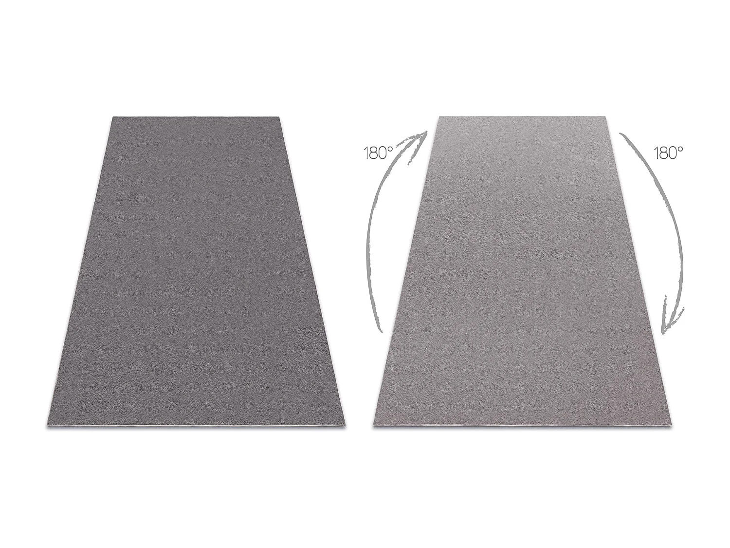 Tapis de lavage moderne LINDO gris, antidérapant, shaggy 120x170 cm