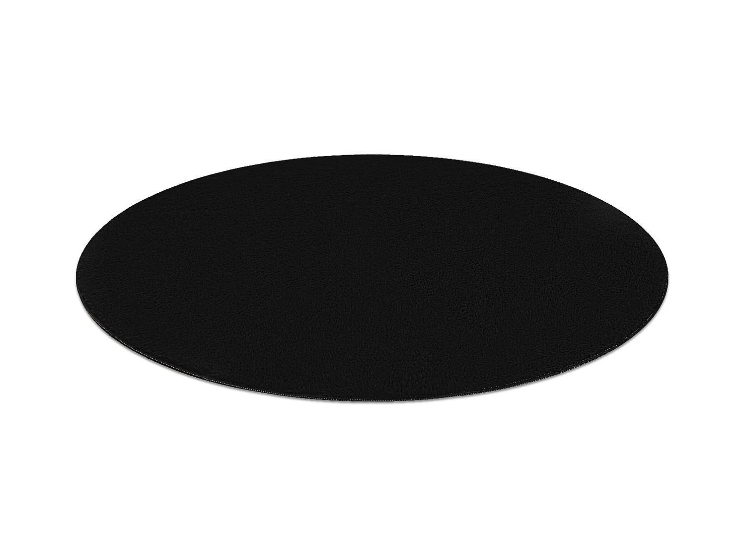 Modern Waschteppich LINDO Kreis Schwarz, rutschfest, zottelig cercle 150 cm