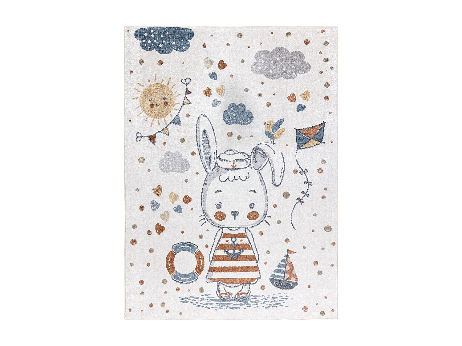 Tapis BONO 8441 Lapin marin crème / bleu 180x270 cm