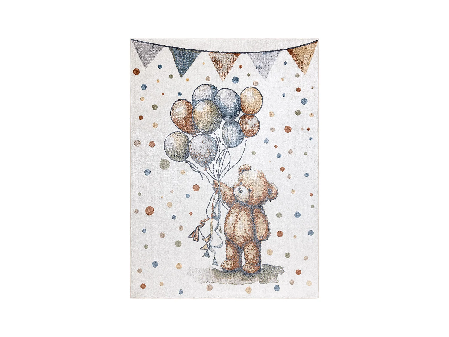 Tapijt BONO 9614 Beer, ballonnen room / lichtgrijs 200x290 cm
