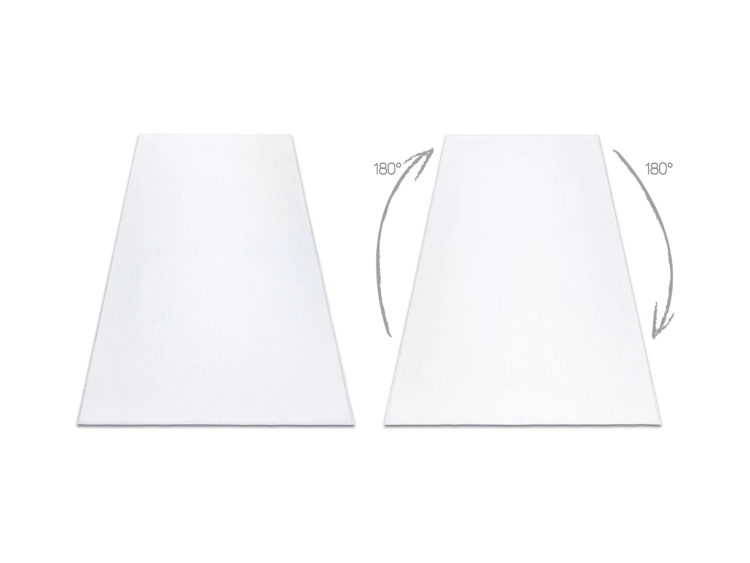 Tapis de lavage moderne LINDO blanc, antidérapant, shaggy 200x290 cm