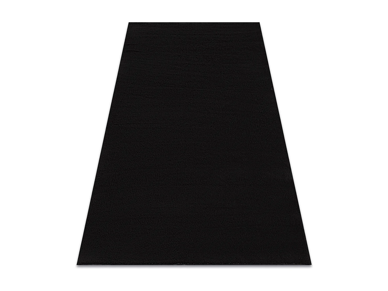 Alfombra de lavado moderna LINDO negro, antideslizante, peluda 60x100 cm