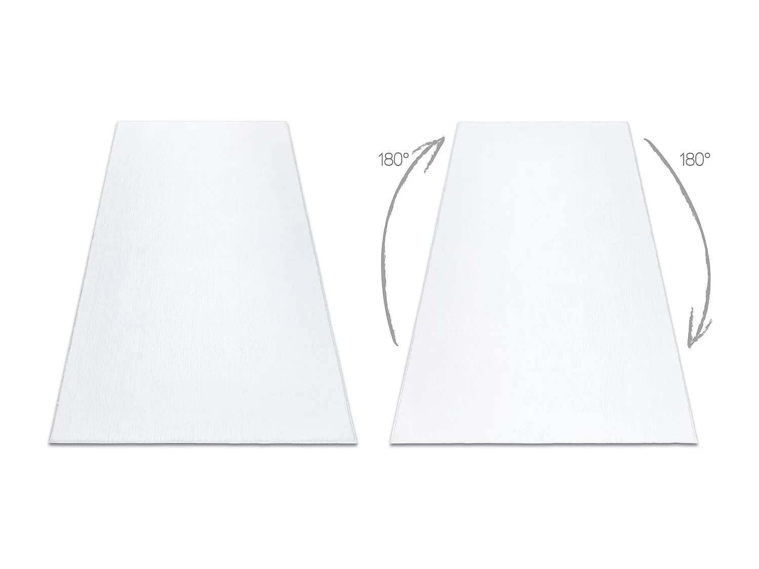 Modern was tapijt LINDO wit, antislip, shaggy 80x150 cm