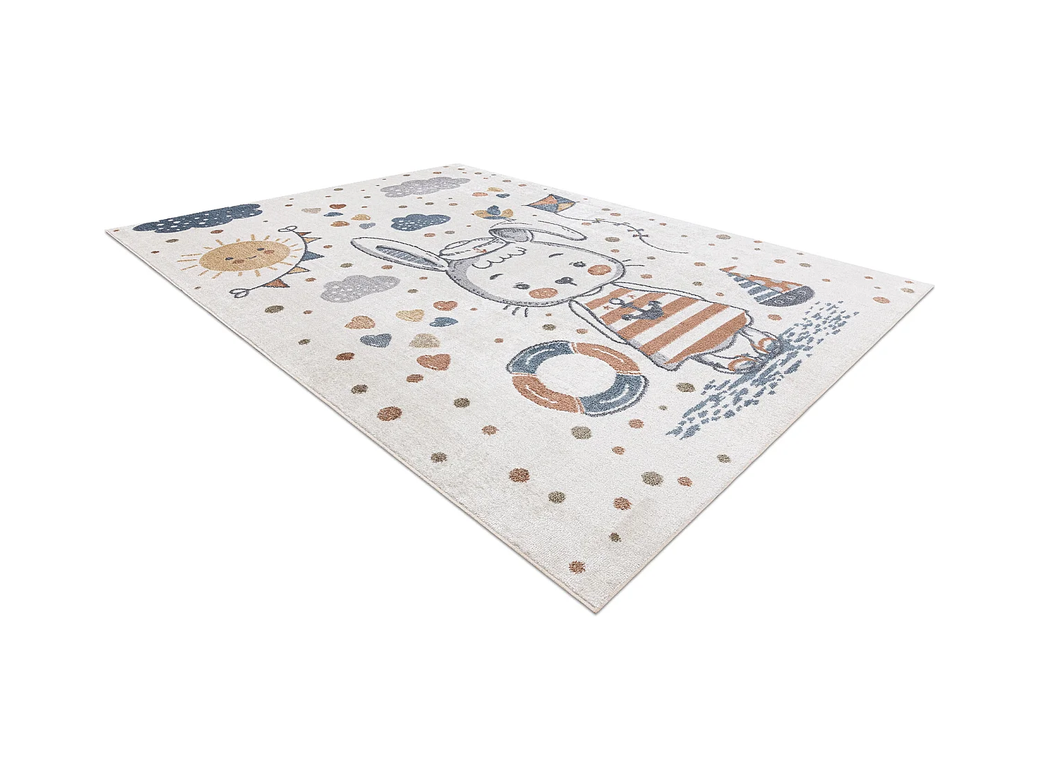 Tapijt BONO 8441 konijn matroos room / blauw 140x190 cm