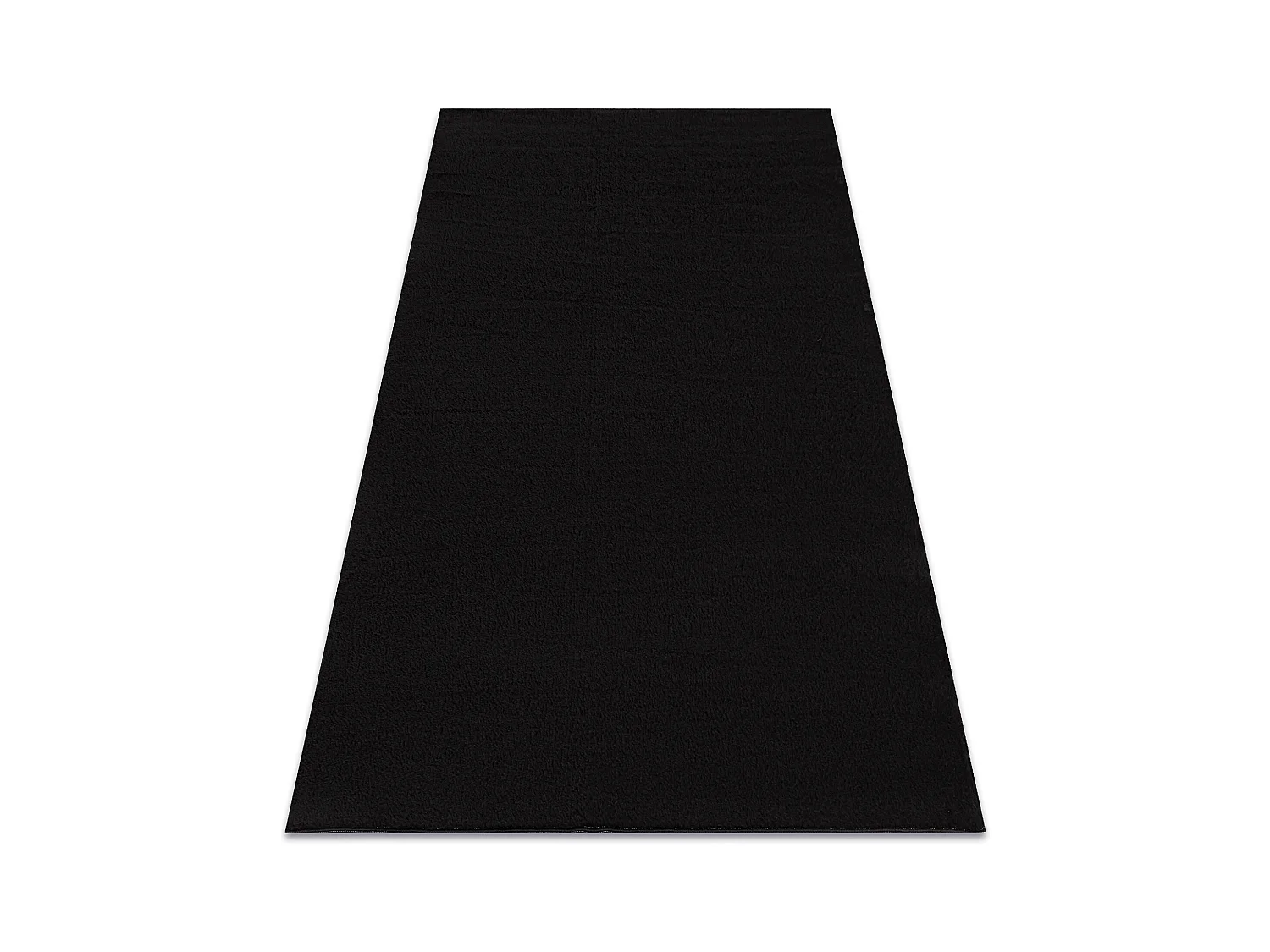 Alfombra de lavado moderna LINDO negro, antideslizante, peluda 140x190 cm