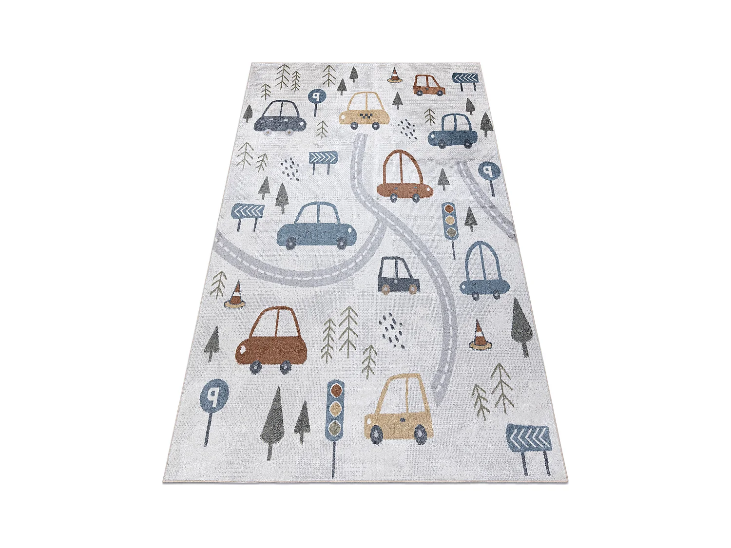 Tapis BONO 8436 Voitures, rue crème / gris clair 240x330 cm