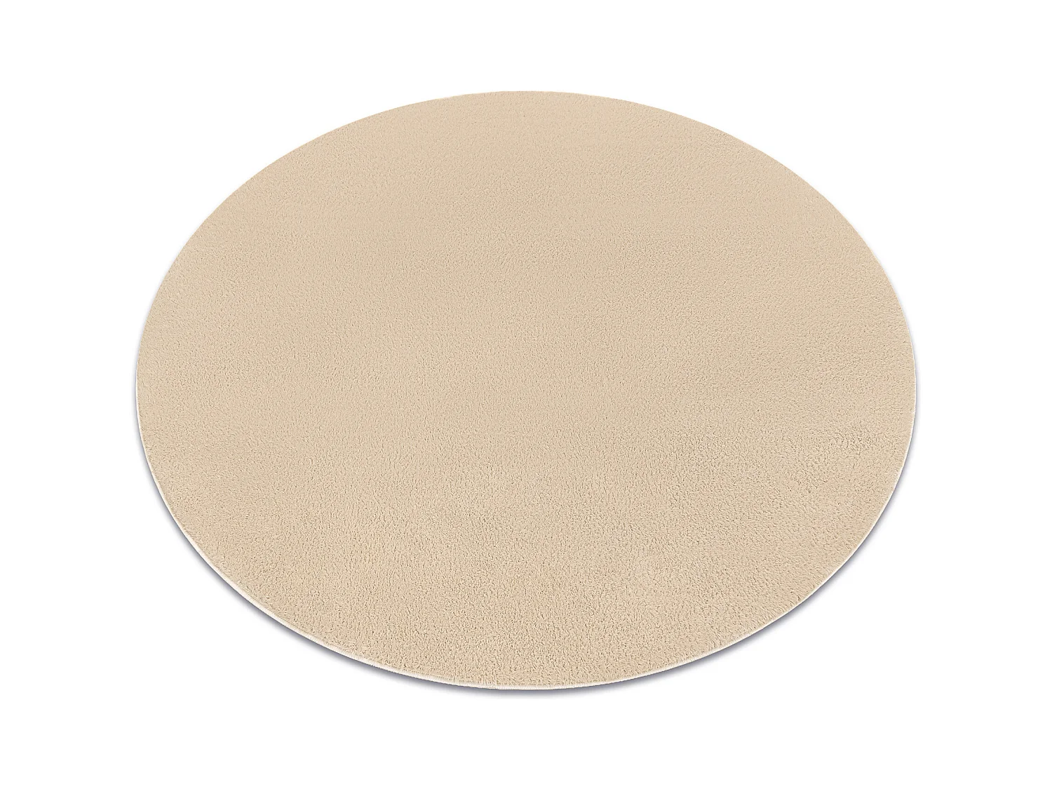 Tapis de lavage moderne LINDO cercle beige, antidérapant, shaggy cercle 150 cm
